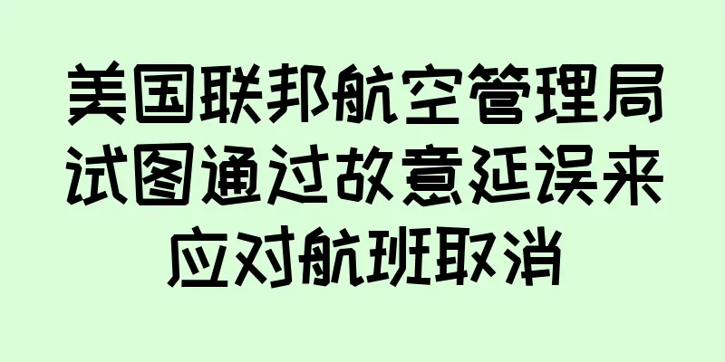 美国联邦航空管理局试图通过故意延误来应对航班取消
