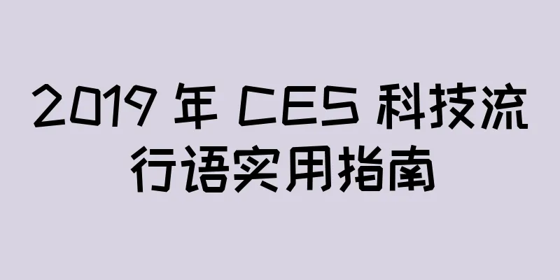2019 年 CES 科技流行语实用指南