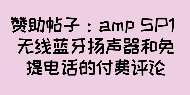 赞助帖子：amp SP1 无线蓝牙扬声器和免提电话的付费评论