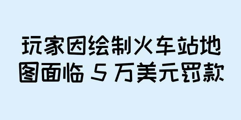 玩家因绘制火车站地图面临 5 万美元罚款