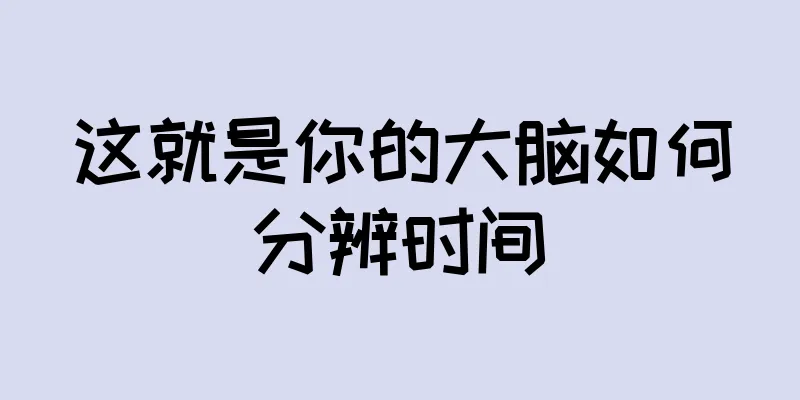 这就是你的大脑如何分辨时间