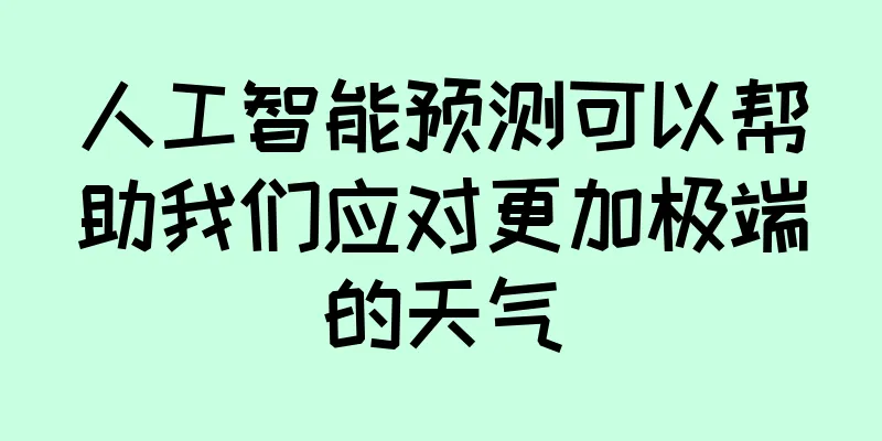 人工智能预测可以帮助我们应对更加极端的天气