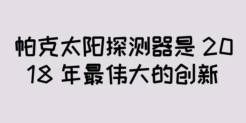 帕克太阳探测器是 2018 年最伟大的创新