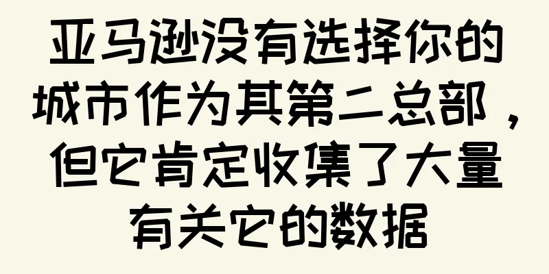 亚马逊没有选择你的城市作为其第二总部，但它肯定收集了大量有关它的数据