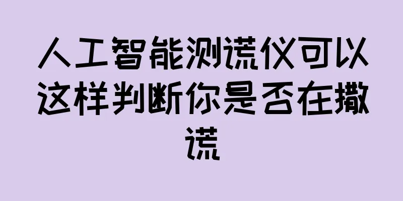 人工智能测谎仪可以这样判断你是否在撒谎