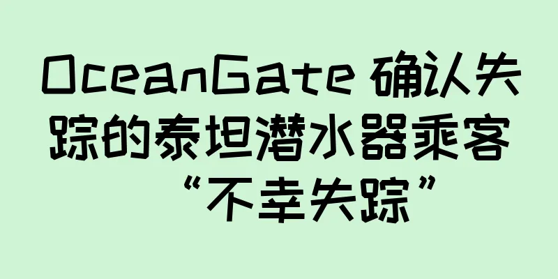 OceanGate 确认失踪的泰坦潜水器乘客“不幸失踪”