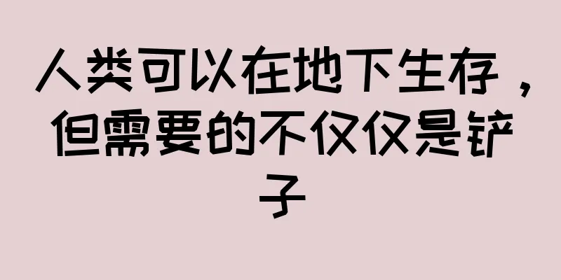 人类可以在地下生存，但需要的不仅仅是铲子