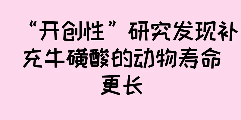 “开创性”研究发现补充牛磺酸的动物寿命更长