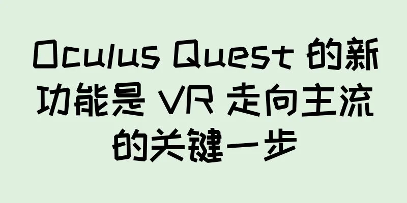 Oculus Quest 的新功能是 VR 走向主流的关键一步