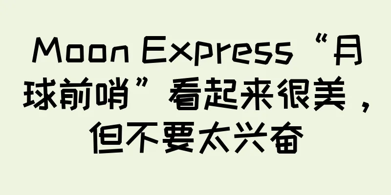 Moon Express“月球前哨”看起来很美，但不要太兴奋