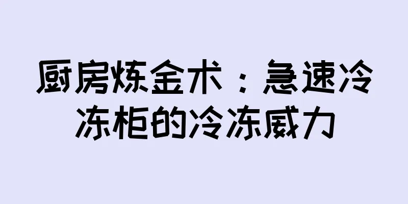 厨房炼金术：急速冷冻柜的冷冻威力