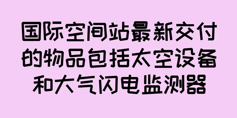 国际空间站最新交付的物品包括太空设备和大气闪电监测器