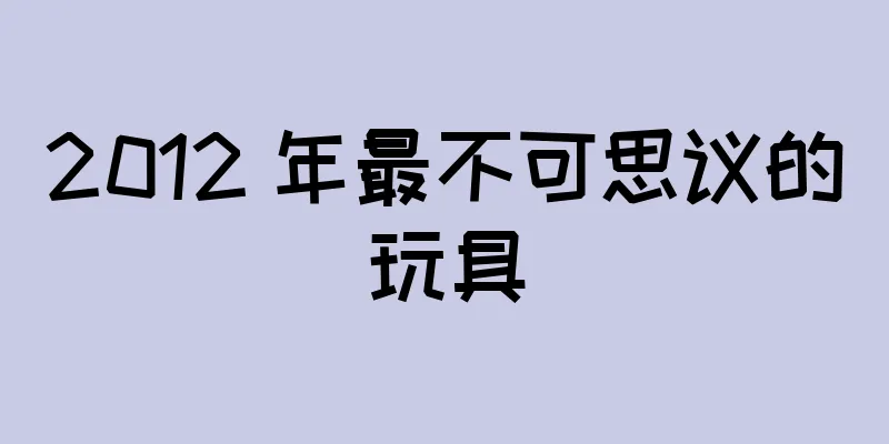 2012 年最不可思议的玩具