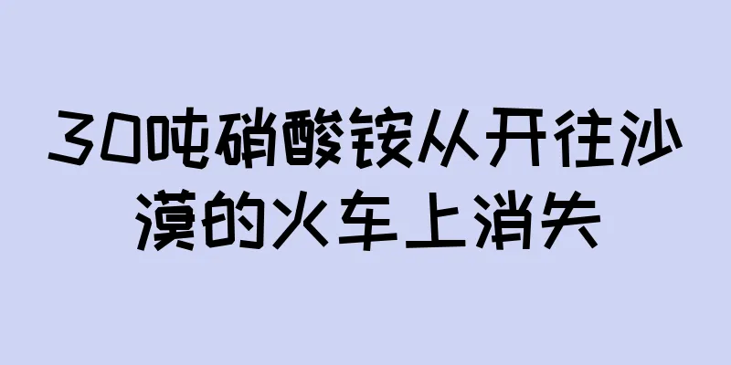 30吨硝酸铵从开往沙漠的火车上消失