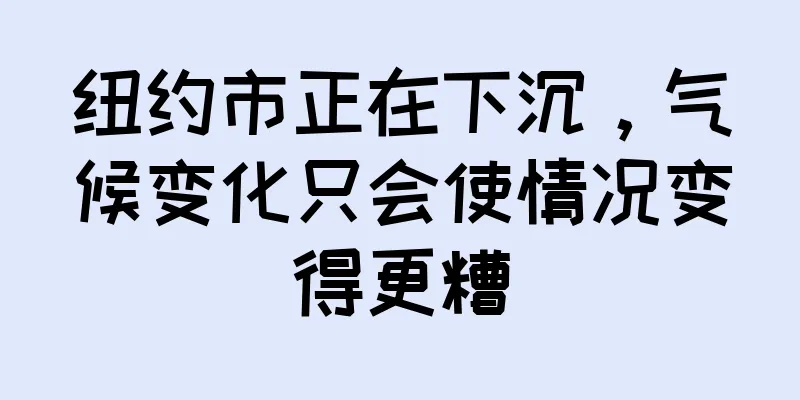 纽约市正在下沉，气候变化只会使情况变得更糟