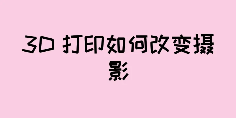 3D 打印如何改变摄影