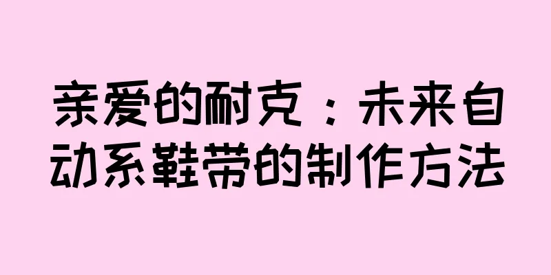 亲爱的耐克：未来自动系鞋带的制作方法