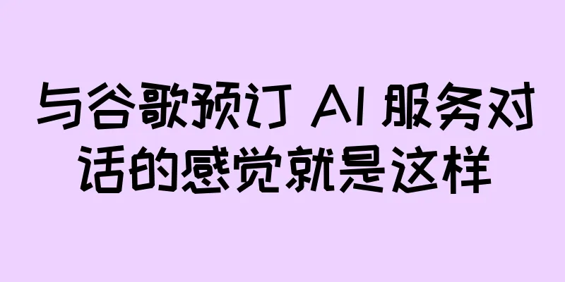 与谷歌预订 AI 服务对话的感觉就是这样