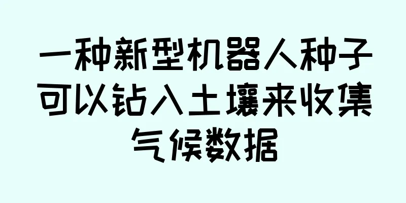 一种新型机器人种子可以钻入土壤来收集气候数据
