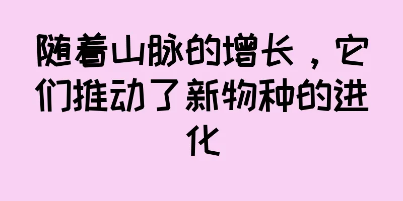 随着山脉的增长，它们推动了新物种的进化