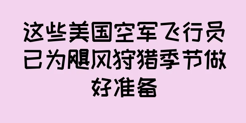 这些美国空军飞行员已为飓风狩猎季节做好准备