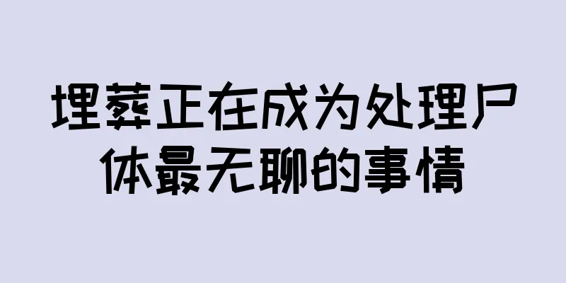埋葬正在成为处理尸体最无聊的事情