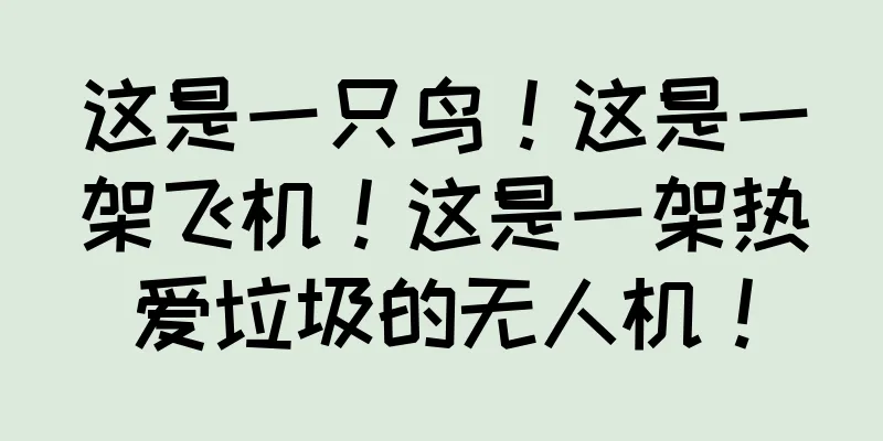 这是一只鸟！这是一架飞机！这是一架热爱垃圾的无人机！