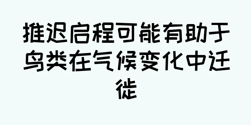 推迟启程可能有助于鸟类在气候变化中迁徙