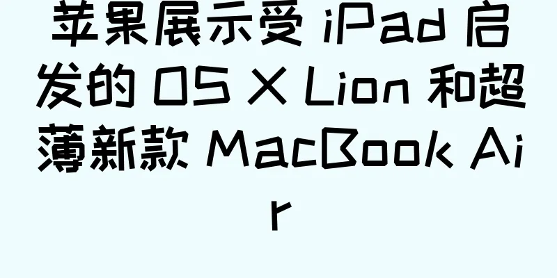 苹果展示受 iPad 启发的 OS X Lion 和超薄新款 MacBook Air