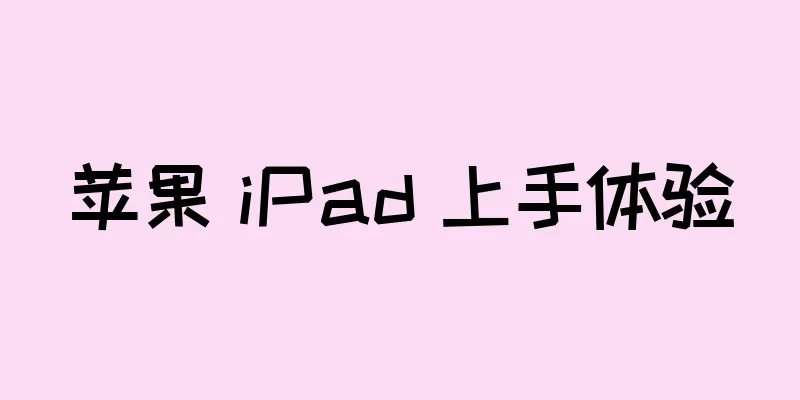 苹果 iPad 上手体验
