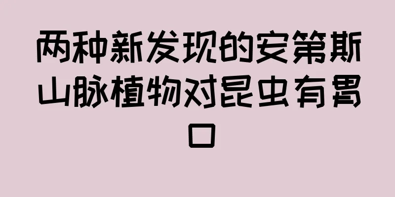 两种新发现的安第斯山脉植物对昆虫有胃口