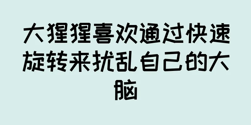 大猩猩喜欢通过快速旋转来扰乱自己的大脑