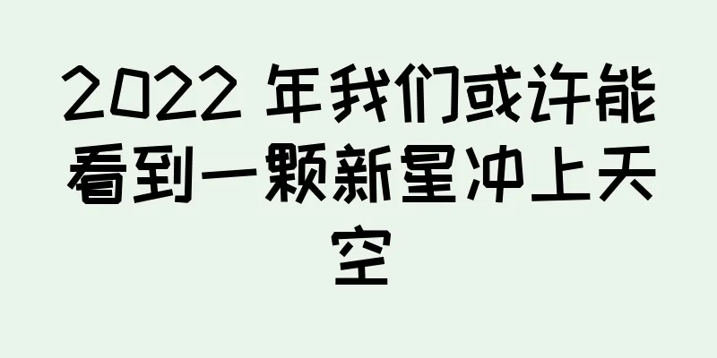 2022 年我们或许能看到一颗新星冲上天空