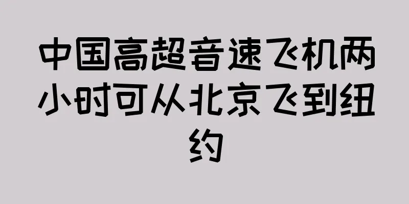 中国高超音速飞机两小时可从北京飞到纽约