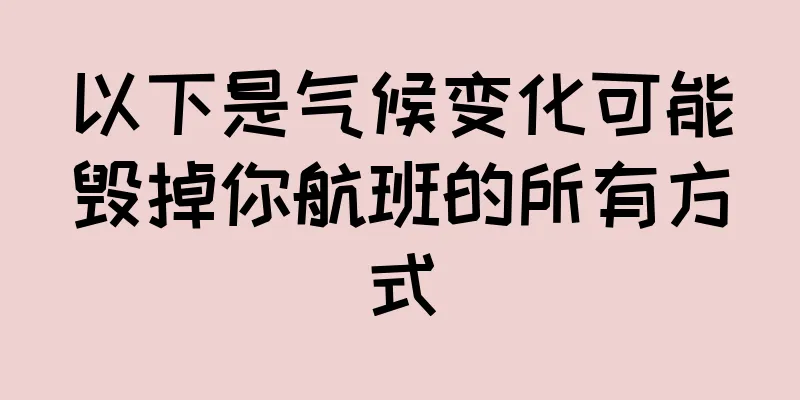 以下是气候变化可能毁掉你航班的所有方式