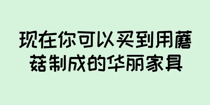现在你可以买到用蘑菇制成的华丽家具