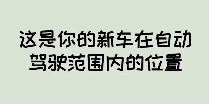 这是你的新车在自动驾驶范围内的位置