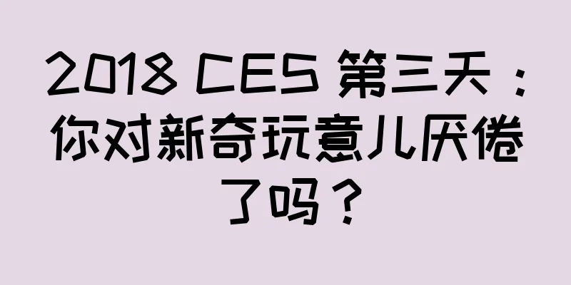 2018 CES 第三天：你对新奇玩意儿厌倦了吗？