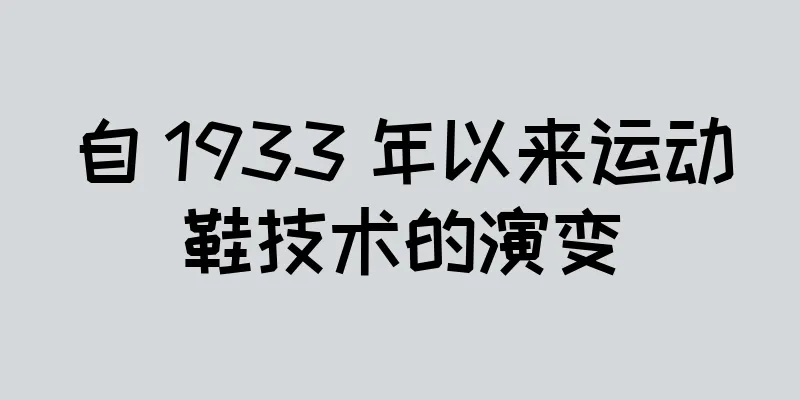自 1933 年以来运动鞋技术的演变