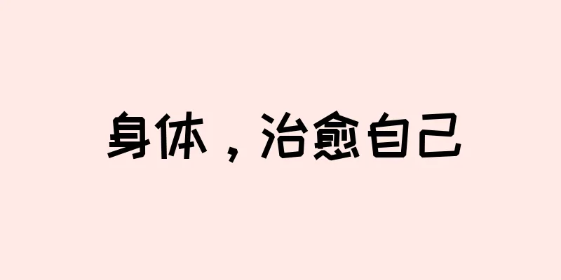 身体，治愈自己