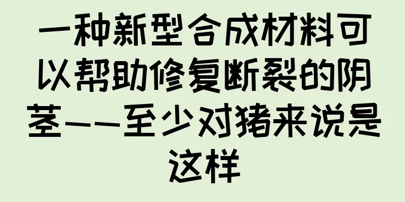一种新型合成材料可以帮助修复断裂的阴茎——至少对猪来说是这样