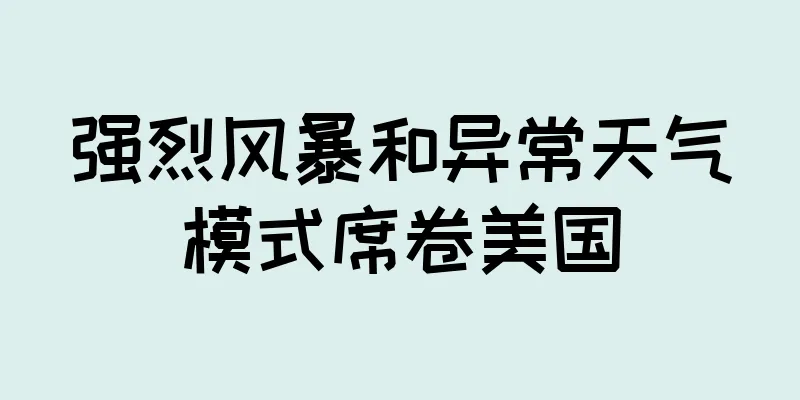 强烈风暴和异常天气模式席卷美国