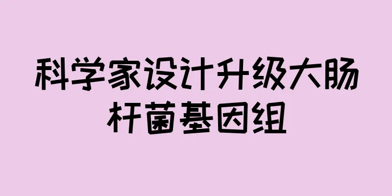 科学家设计升级大肠杆菌基因组
