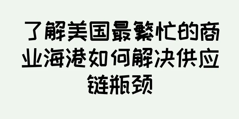了解美国最繁忙的商业海港如何解决供应链瓶颈