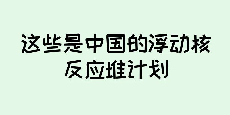 这些是中国的浮动核反应堆计划