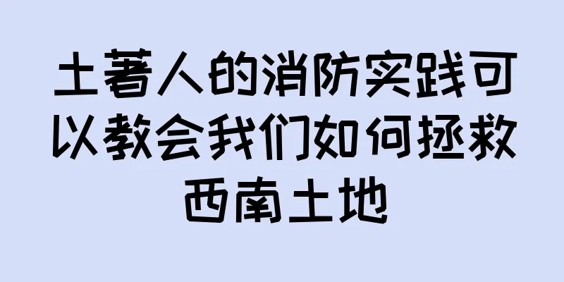 土著人的消防实践可以教会我们如何拯救西南土地