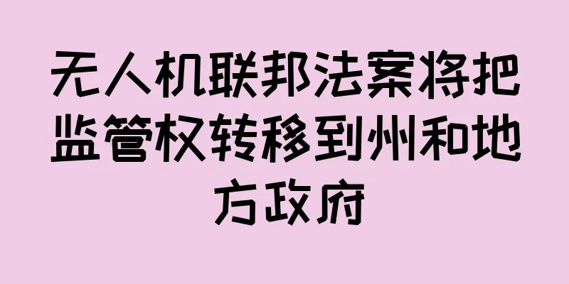 无人机联邦法案将把监管权转移到州和地方政府
