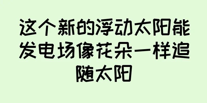这个新的浮动太阳能发电场像花朵一样追随太阳