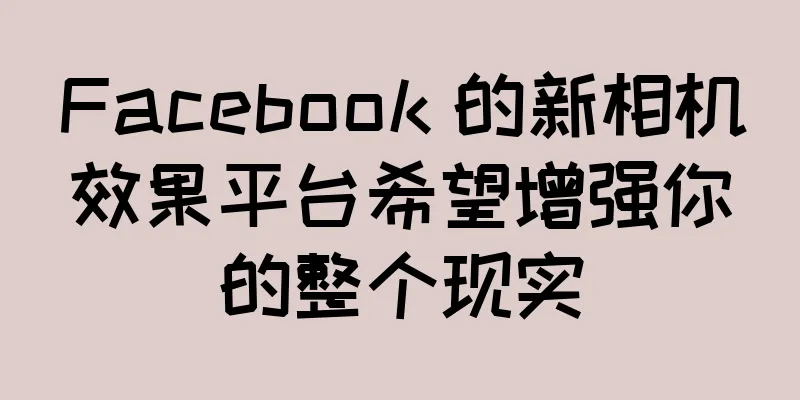 Facebook 的新相机效果平台希望增强你的整个现实