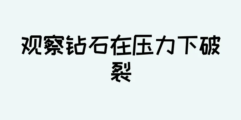 观察钻石在压力下破裂